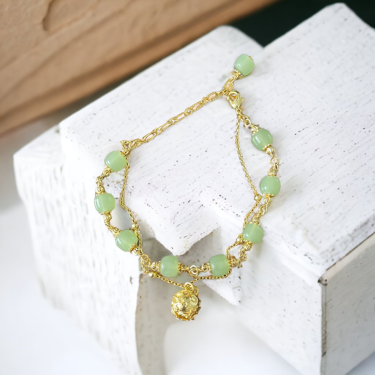 PULSERA JADE-GOLD