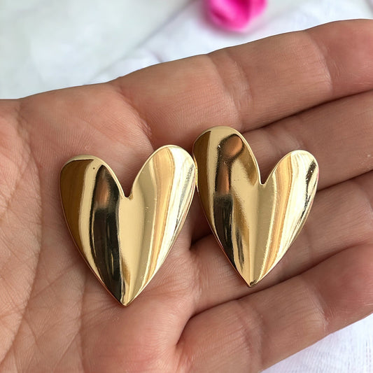 AROS CORAZON DORADO