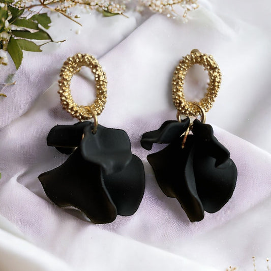 AROS FIESTA PETALOS NEGROS-GLOD