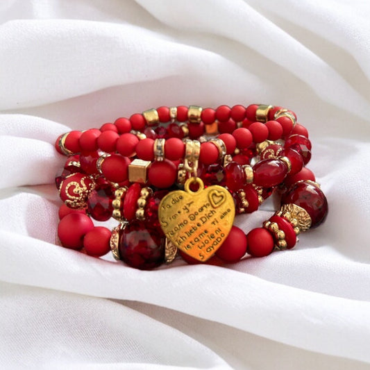 CONJUNTO PULSERA ROJA